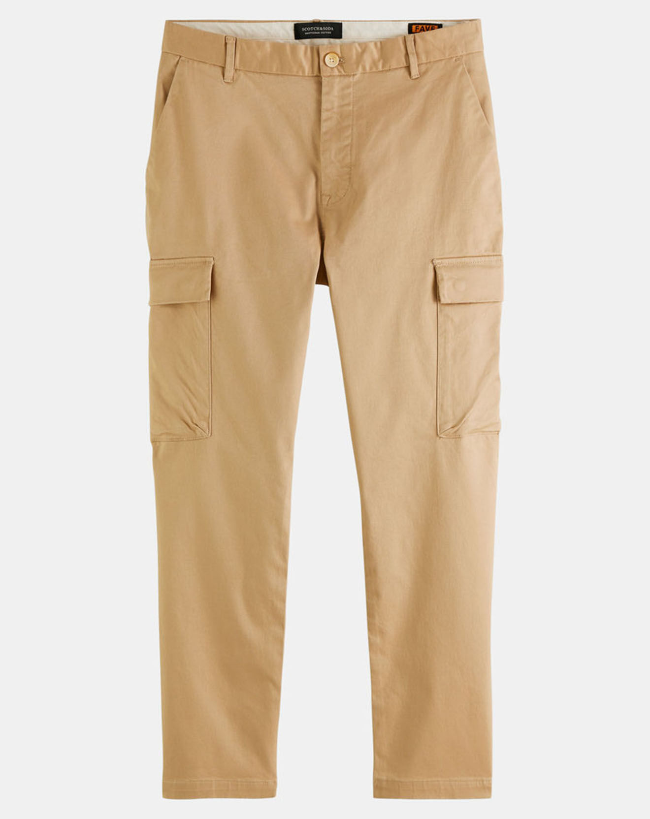 Scotch & Soda Pantalon cargo Regular Fit uni beige