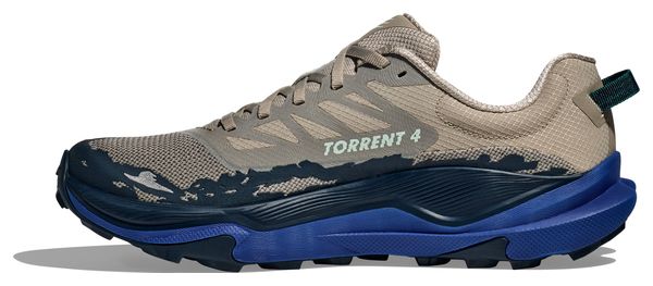 Chaussures Trail Hoka Torrent 4 Beige/Bleu Homme