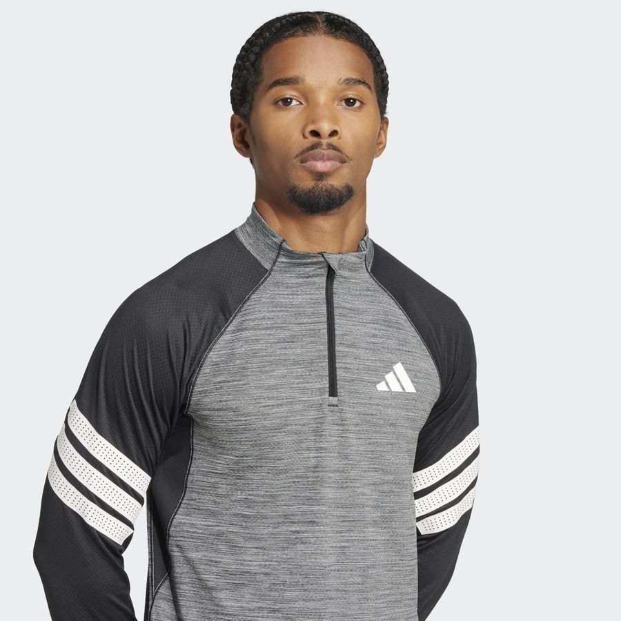 Adidas T-shirt zip 1/4 3 bandes Icon
