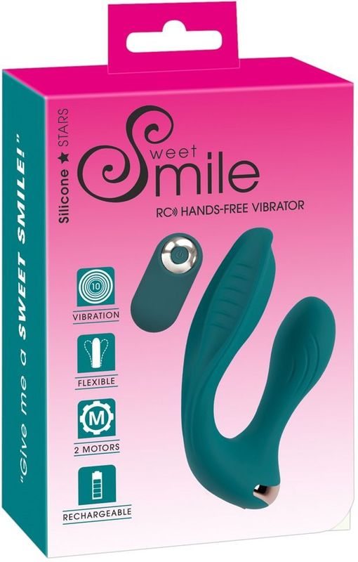 Sweet Smile RC Hands-free Doppelvibrator Turks 10,7 cm