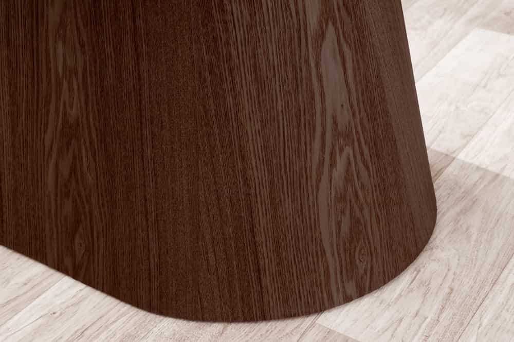 Design Esstisch UNIQUE 200cm weiß Walnuss Keramik Marmor Säulenfuß