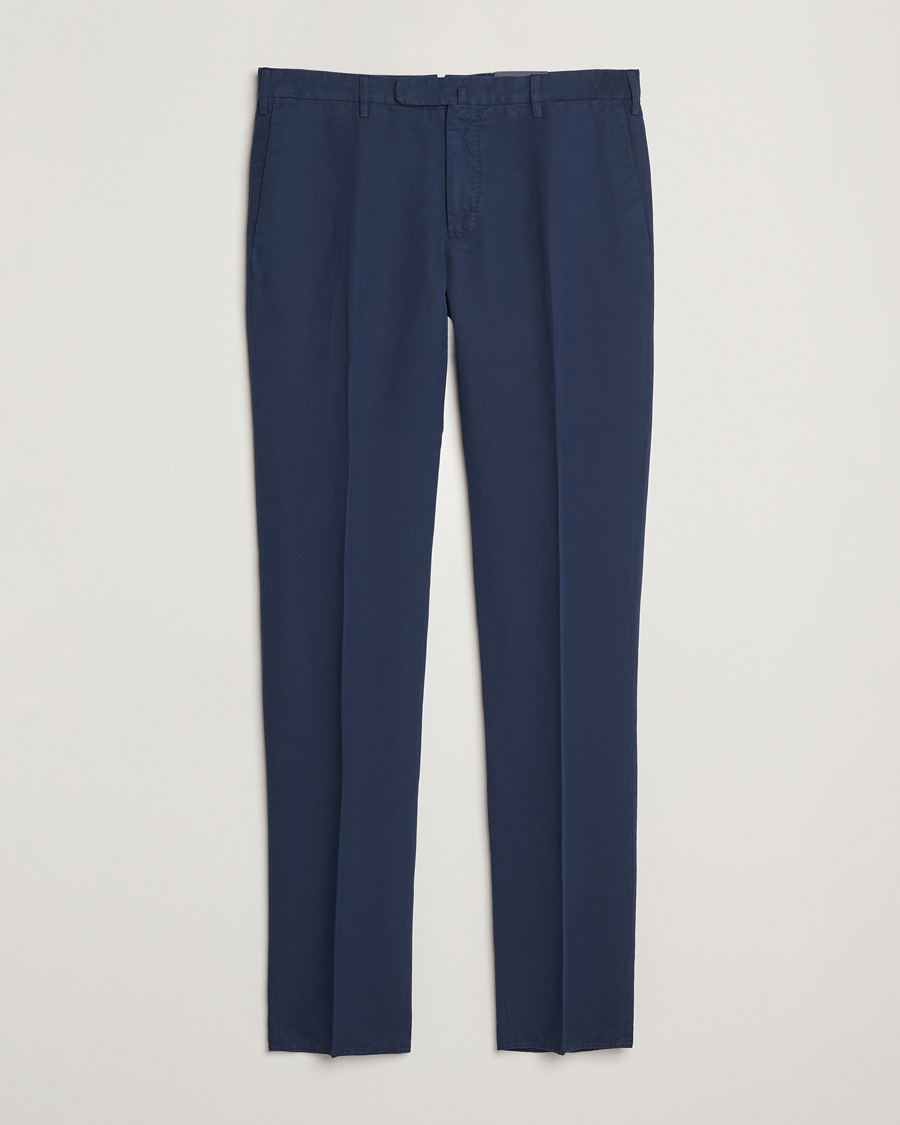 Incotex Slim Fit Chinolino Trousers Navy