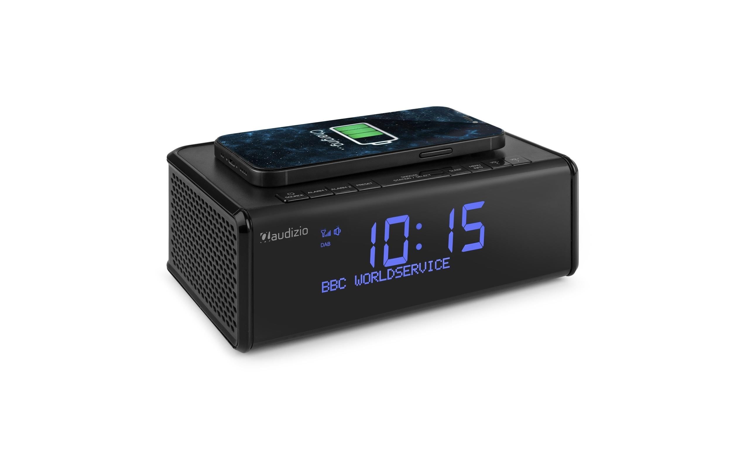 Radiowecker Cuneo SchwarzDAB+-Radiowecker mit kabelloser Aufladung