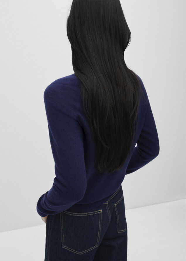 MANGO 100% wool sweater Navy