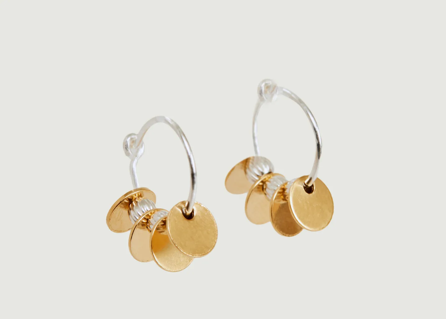 Boucles d'oreilles créoles vermeil et argent Thelma Par Coeur