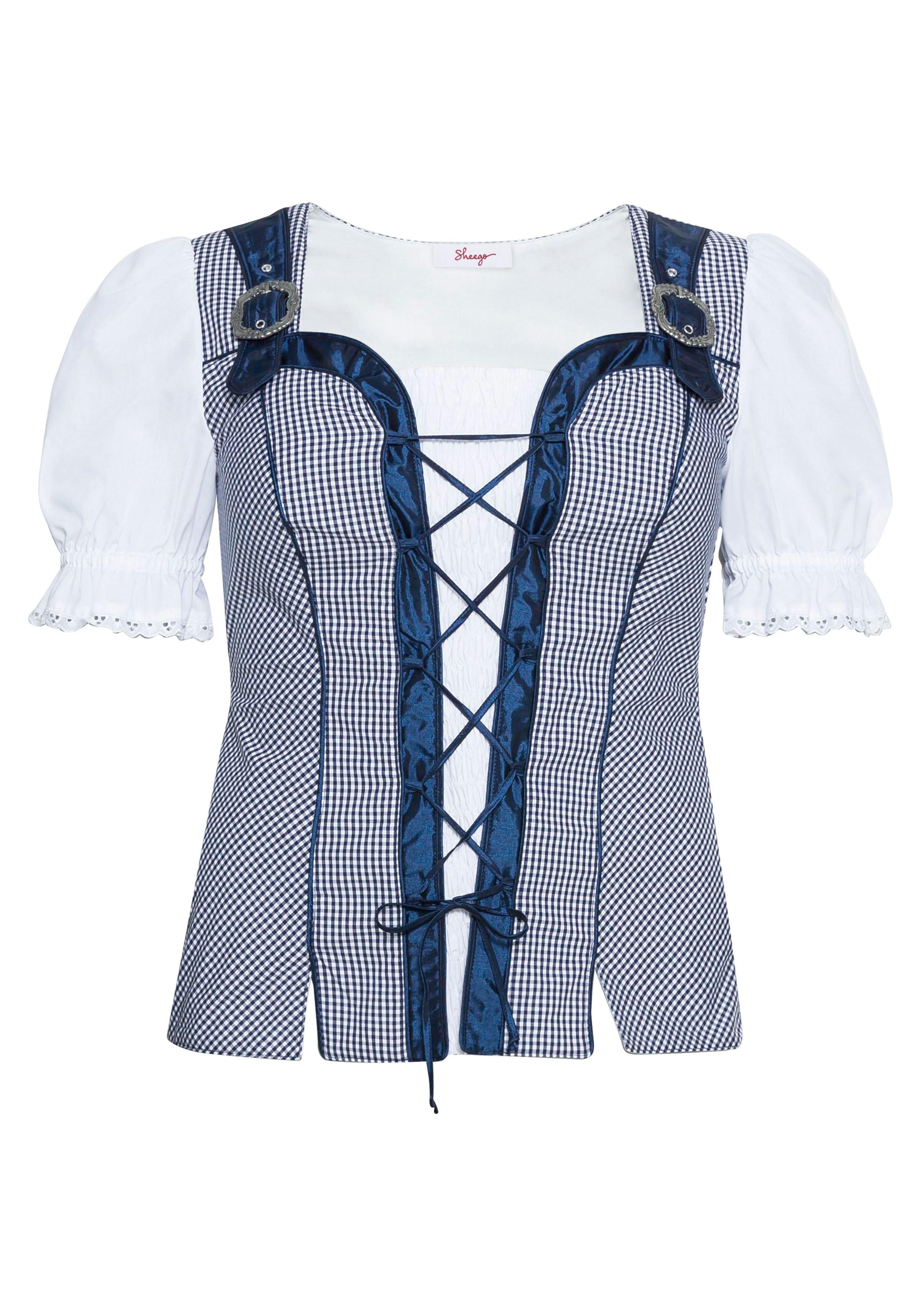 Trachtenbluse im Corsagen-Look