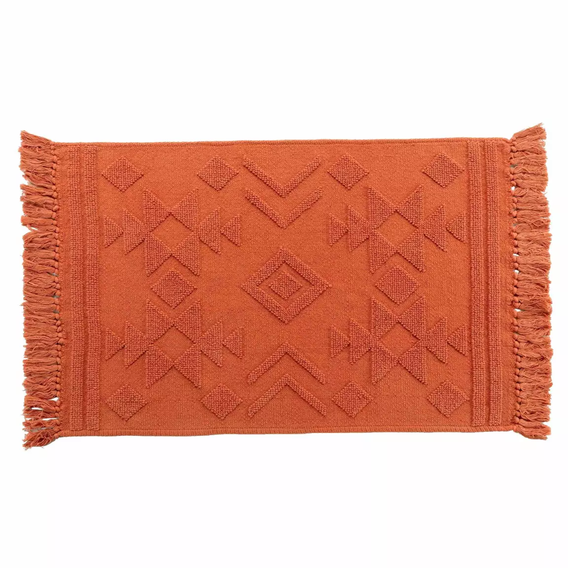 Tapis de salon coton (60 x 90 cm) Cilaos Terracotta