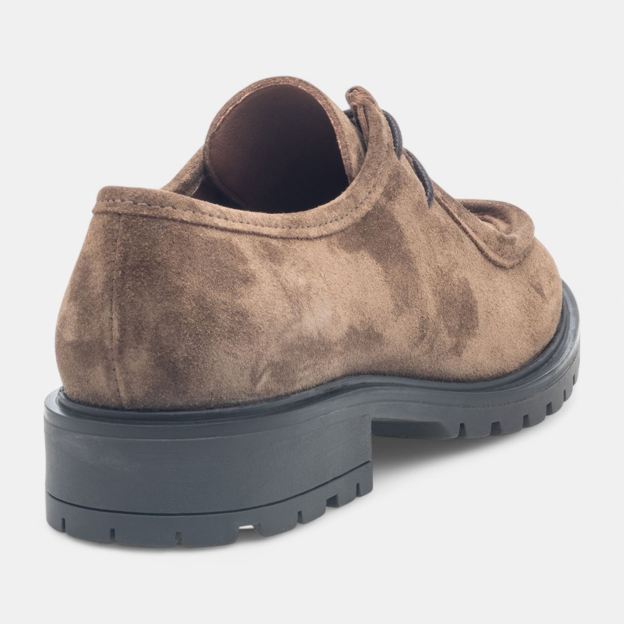 Derbies Femme en cuir taupe