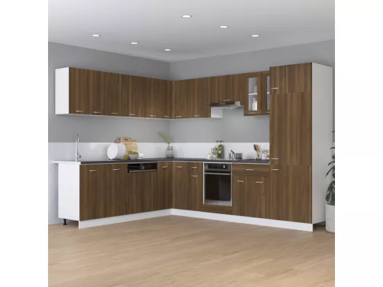 Armoire d'angle suspendue Chêne marron Bois d'ingénierie