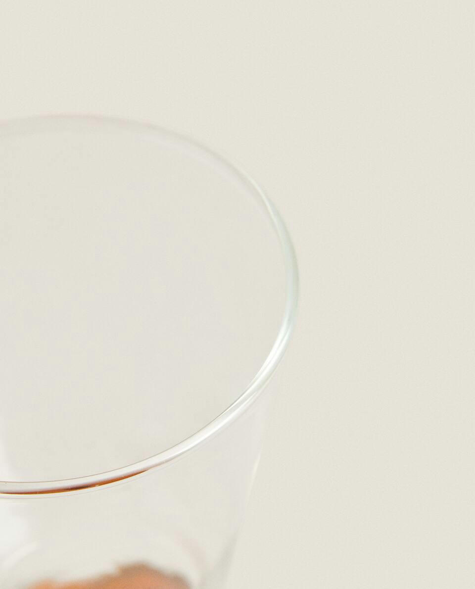 Copo de borosilicato com haste colorida