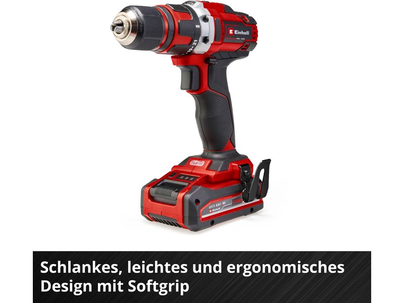 Einhell Akku-Bohrschrauber TE-CD 18/40 Li-Solo Akku-Bohrschrauber mit 2-Gang-Getriebe