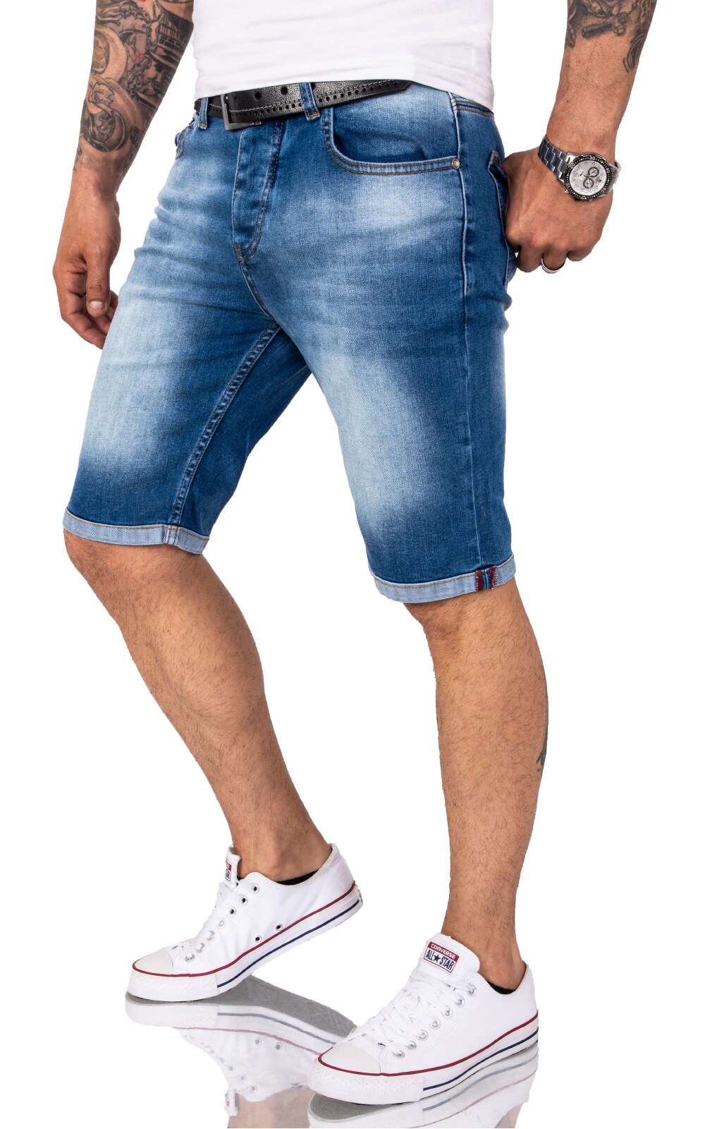 Rock Creek Shorts Jeansshorts Blau Regular Fit
