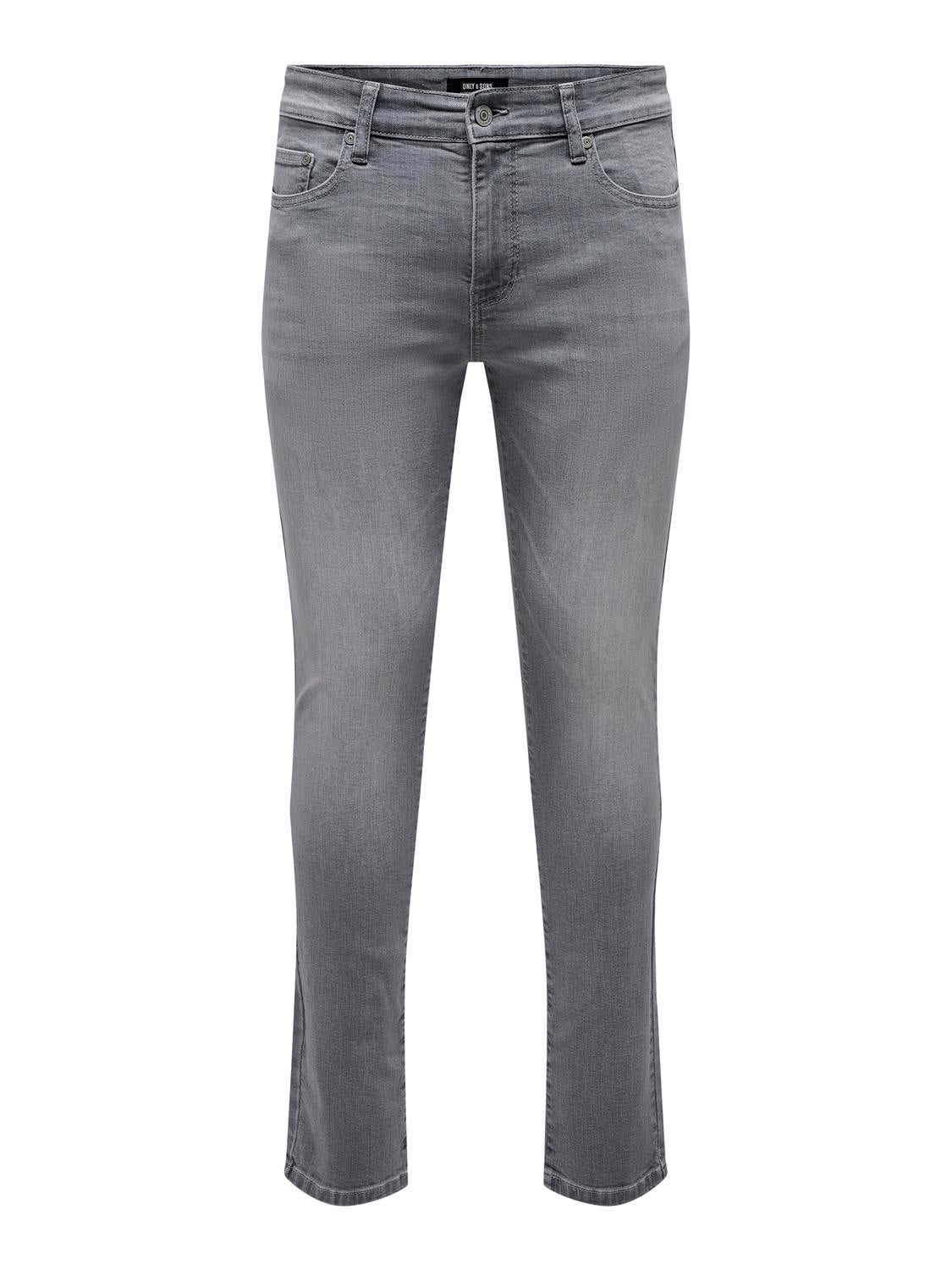 ONSLOOM Niedrige Taille Slim Fit Jeans Light Grey Denim