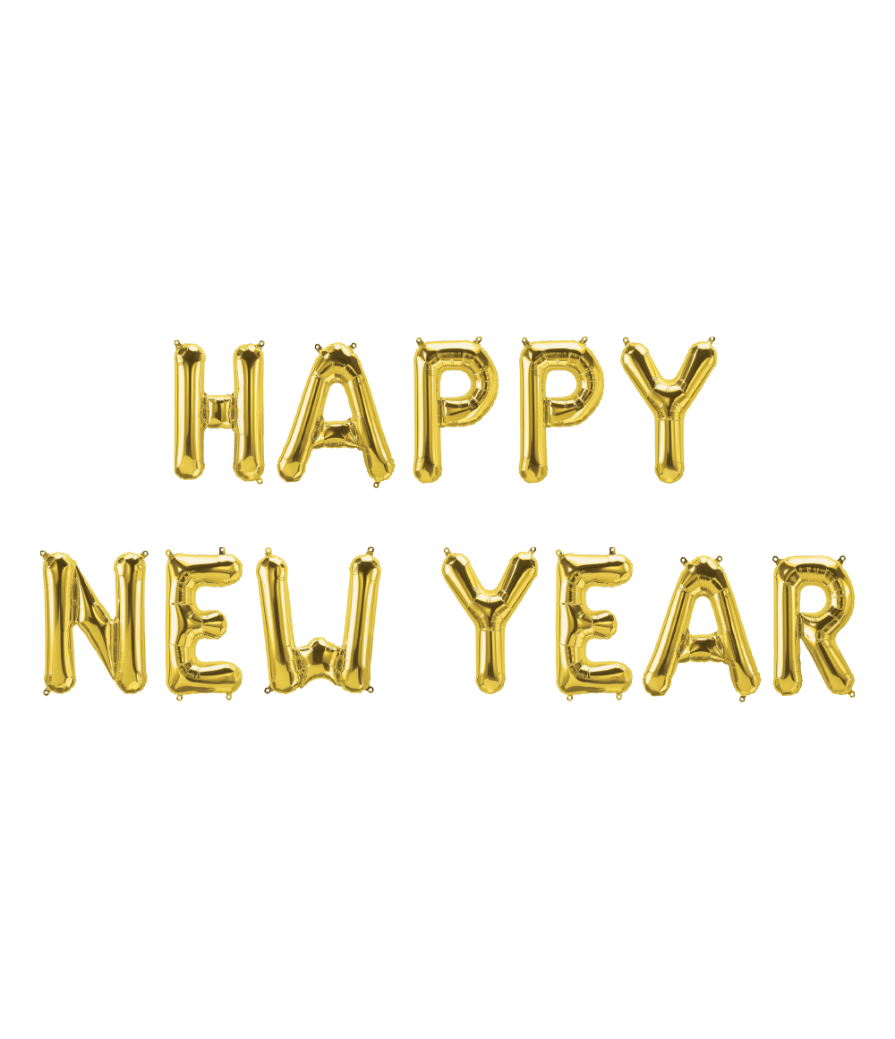 Gouden Ballonnen Set Happy New Year 1,9m