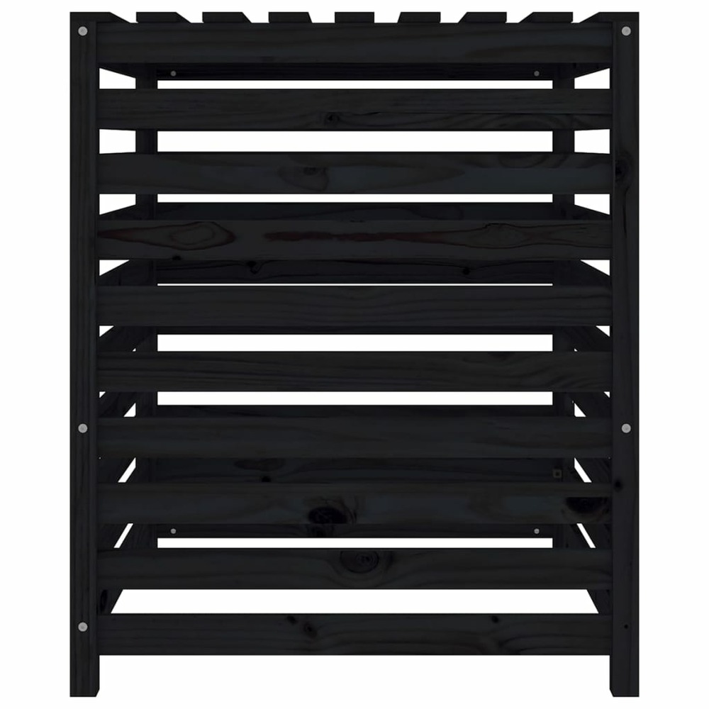 Composteur noir 82,5x82,5x99,5 cm bois massif de pin
