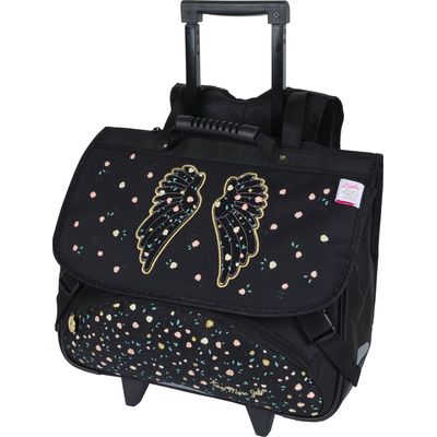 Cartable à roulettes Little Karl Marc John - 41 cm - 2 compartiments - noir - Oberthur