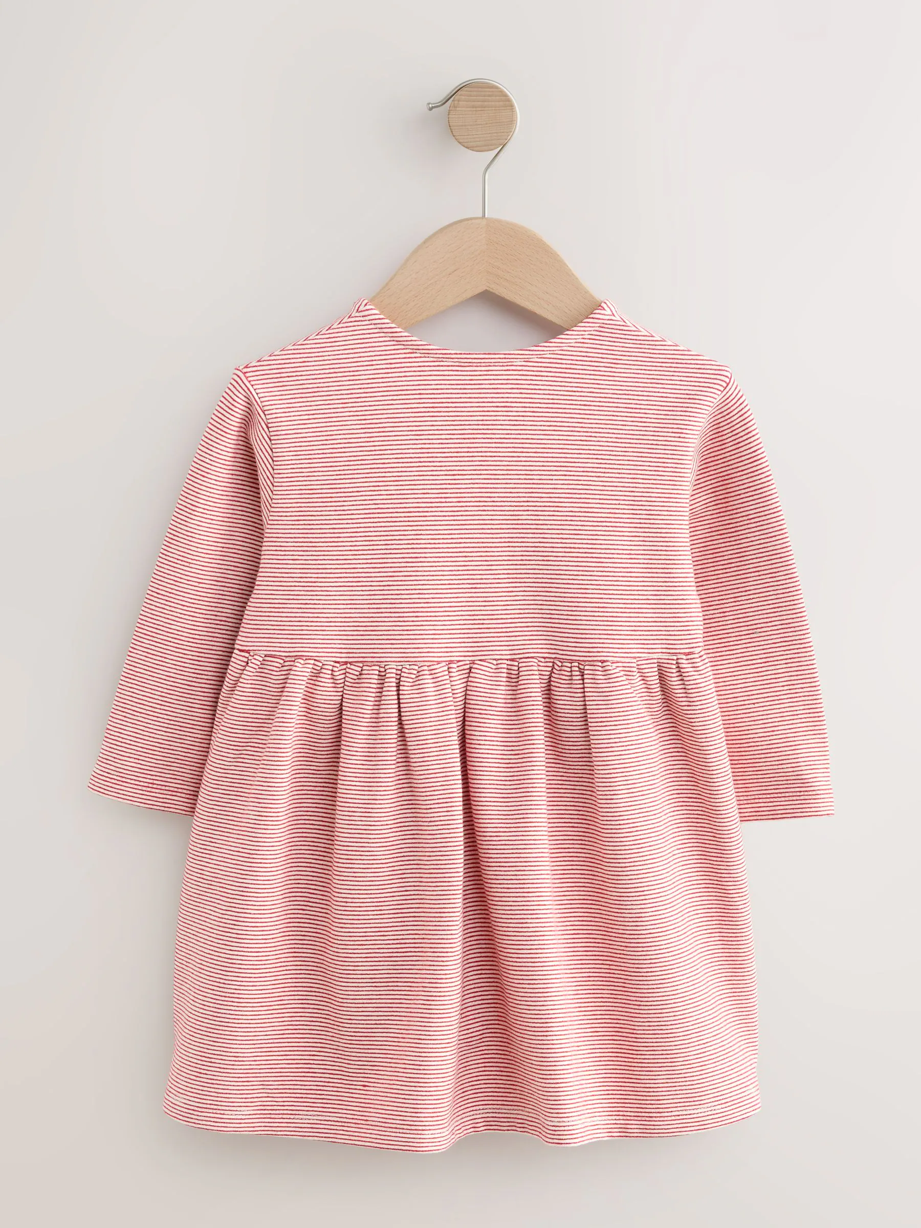 Roze met hondenprint - Sweatjurk met geborstelde stof (3mnd-7jr)