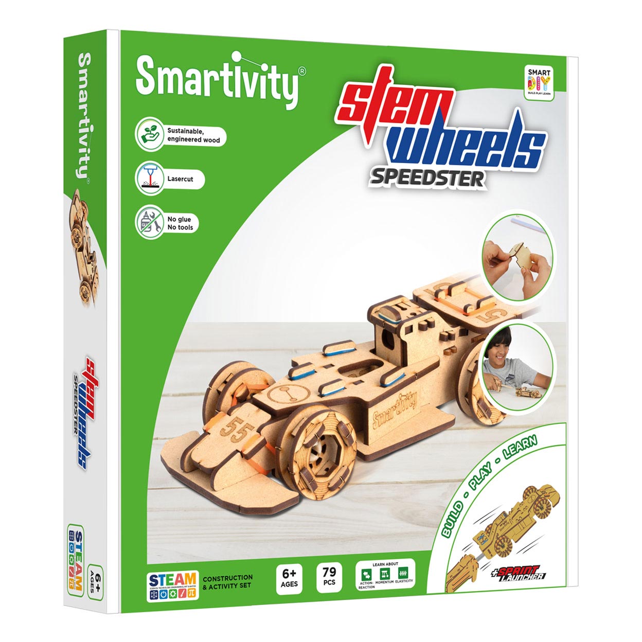 Smartivity Stem Wheels Bouwpakket Hout -Speedster