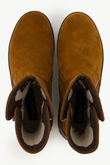 Caprice Leder-Boots, Veloursleder, Zipper, Komfortweite