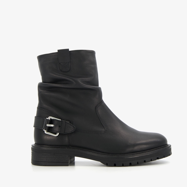 Hush Puppies leren dames boots zwart