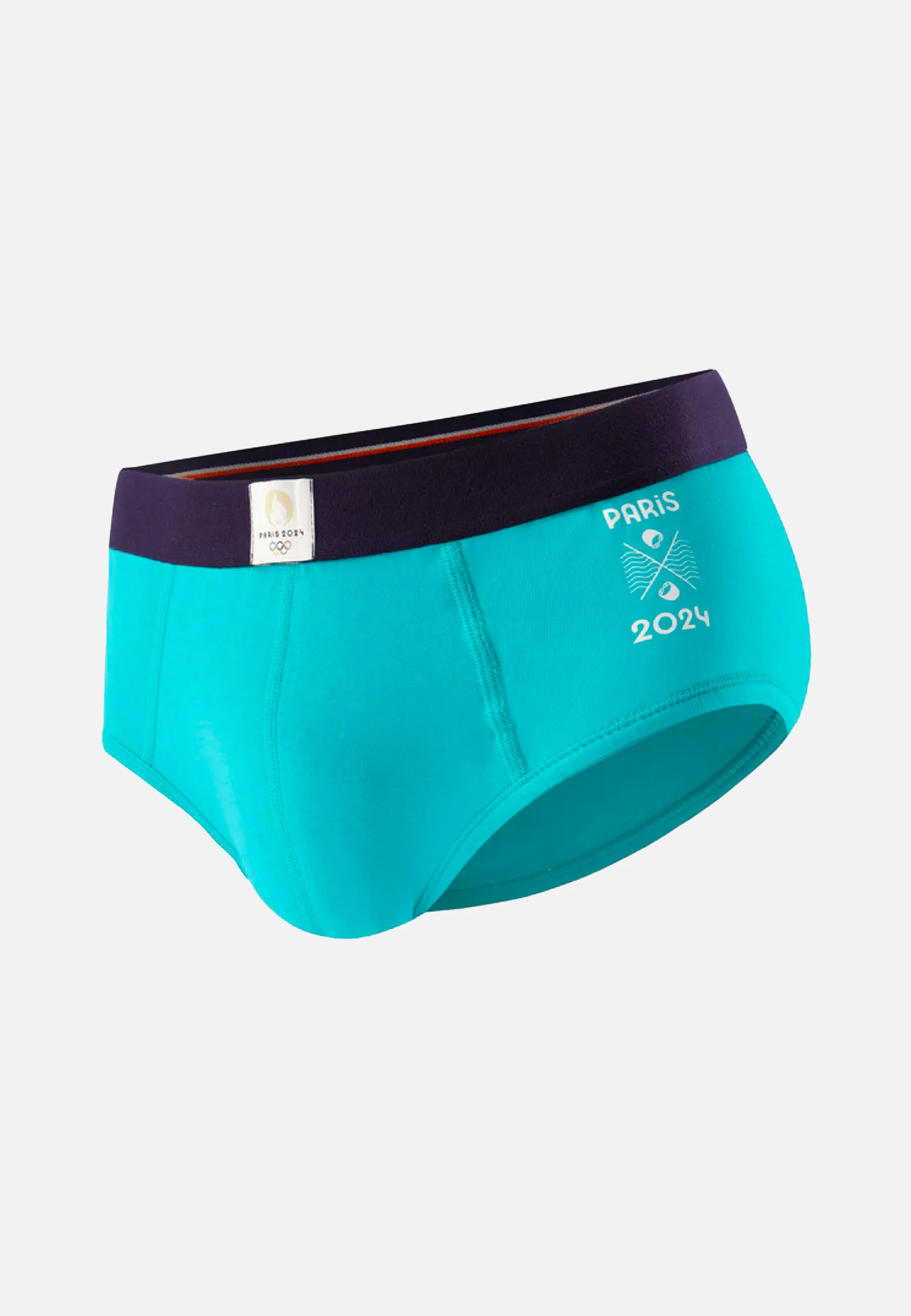 Slip en coton-Terrible Turquoise Natation
