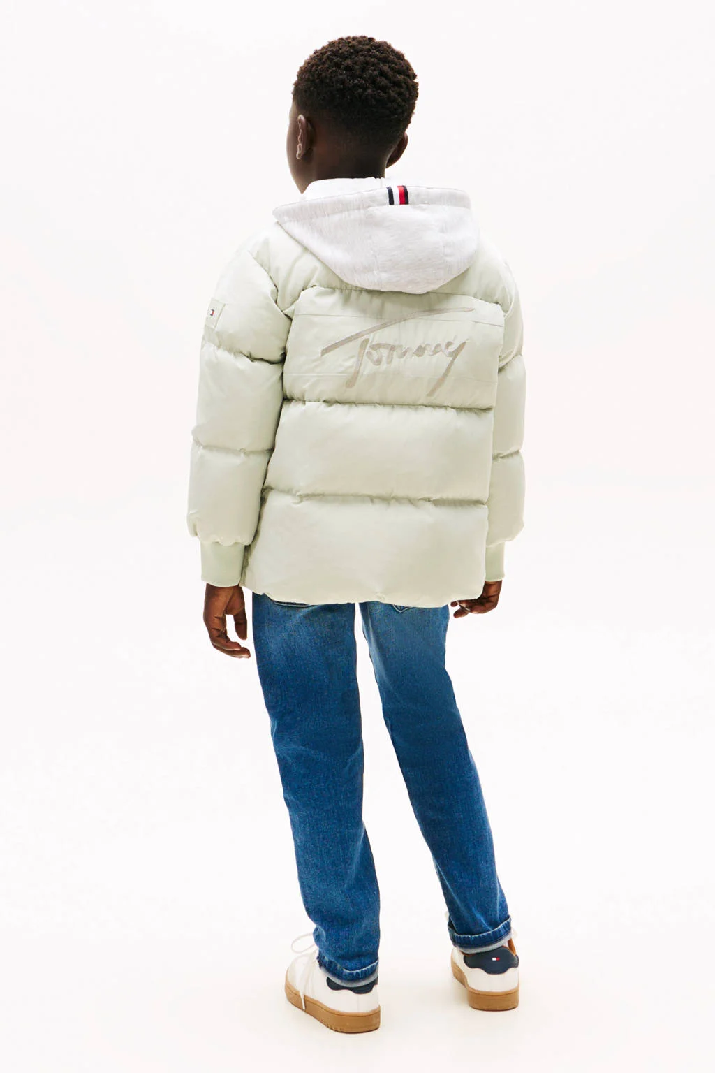 Tommy Hilfiger gewatteerde jas lichtgroen
