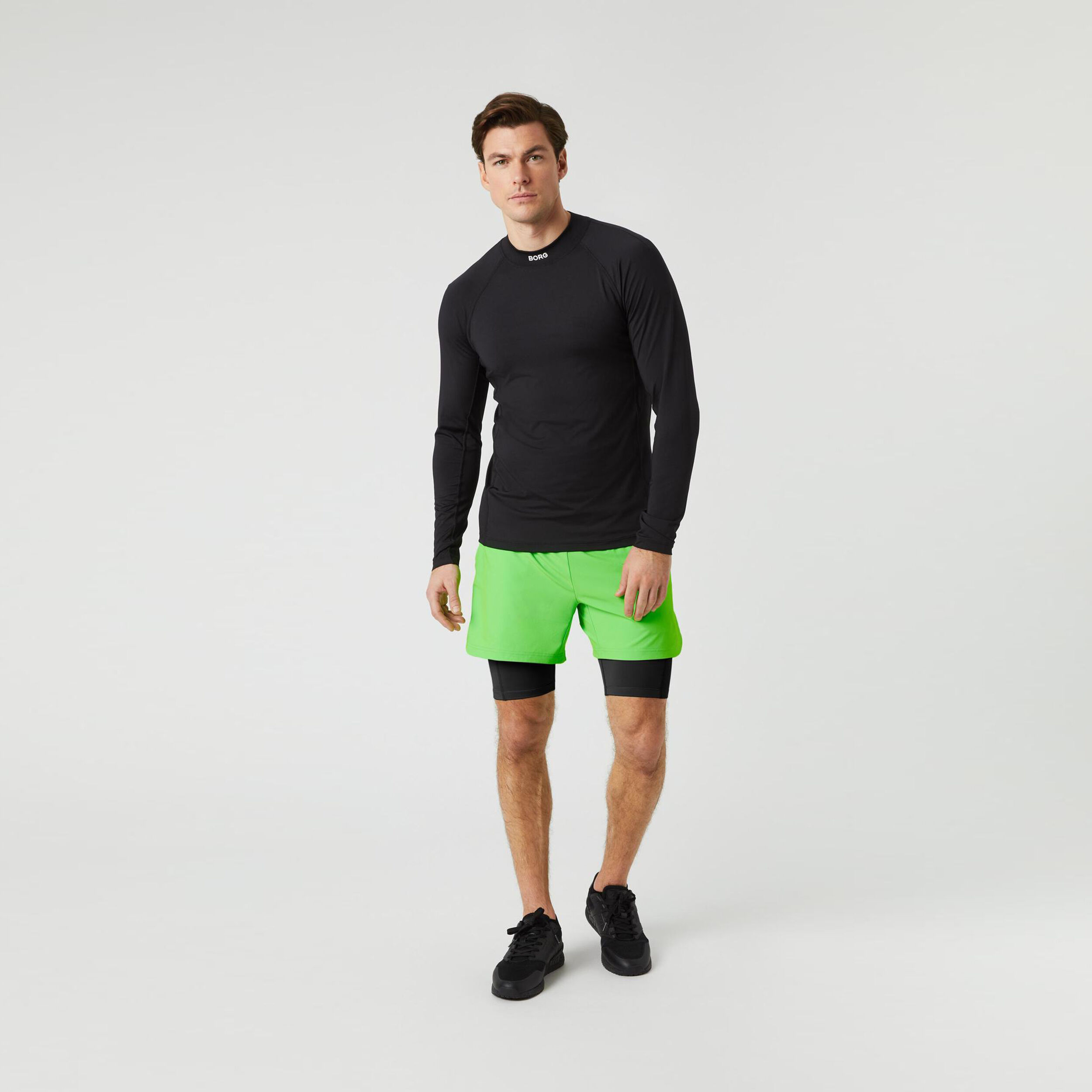 Björn Borg Mock Neck Haut Manches Longues Hommes - Noir