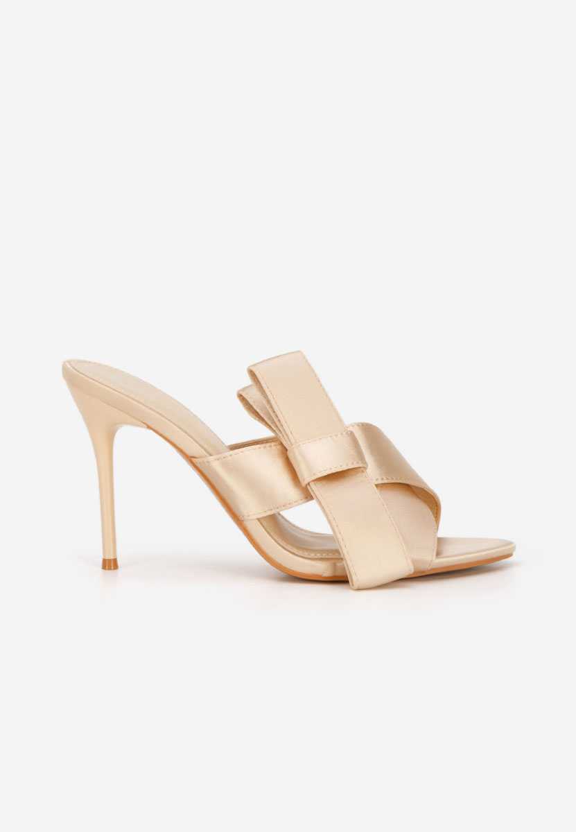Mules a talon beige Seniora