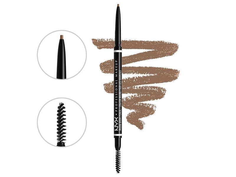 NYX Professional Makeup Augenbrauenstift Brow Micro Pencil Doppelseitiger und veganer Augenbrauenpinsel für ein natürliches Ergebnis