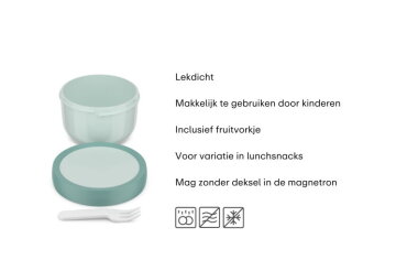 Campus fruitbox 300 ml met vorkje Little Dutch - Little Farm