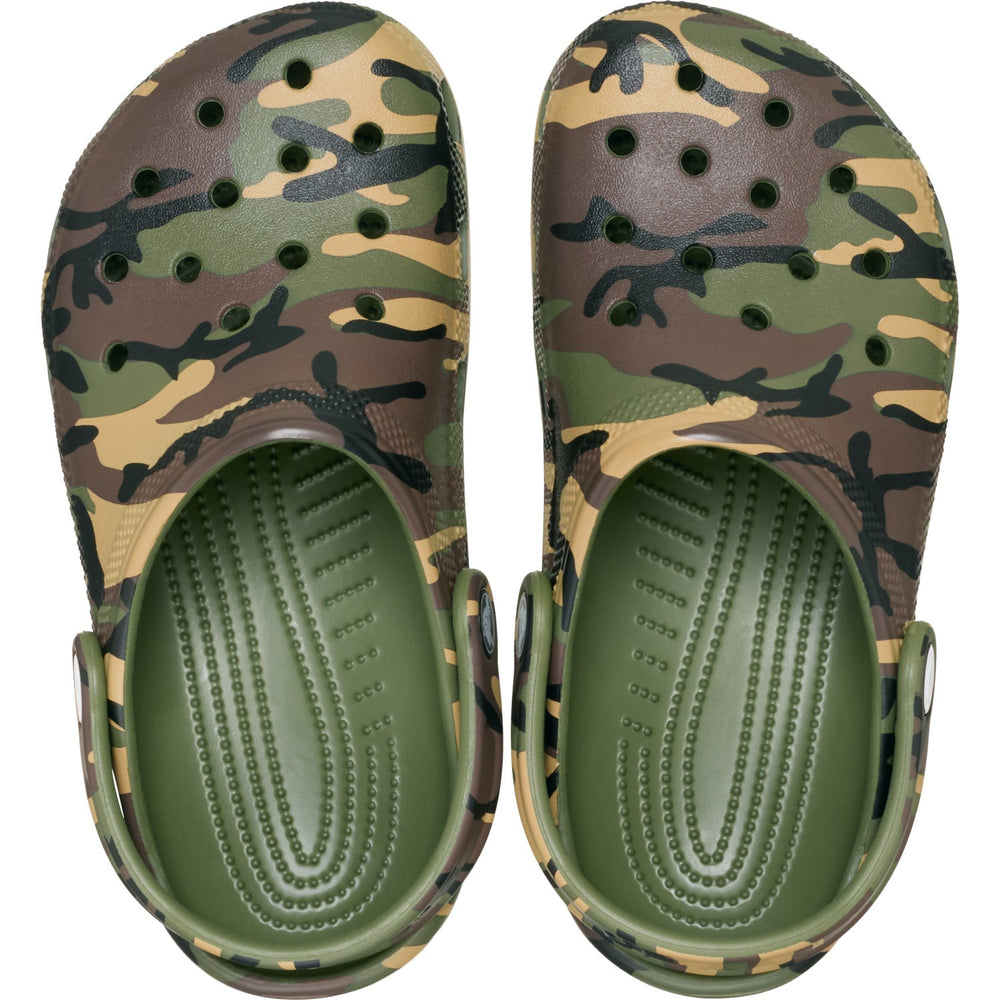 Køb Crocs Army Green/Multi Classic Camouflage Clog