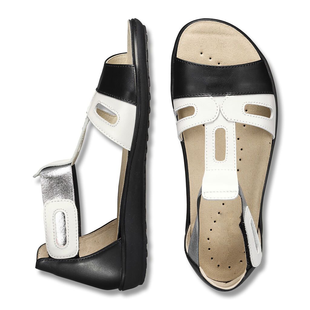 DAMEN - Sandale ZEA schwarz-weiss