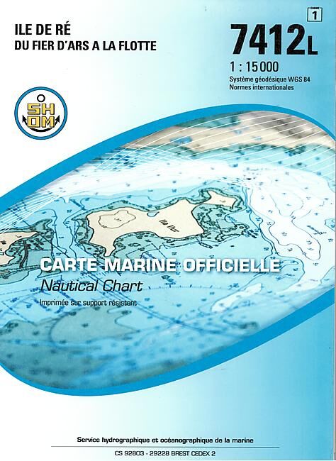 EPSHOM - 7412L ILE DE RE DU FIER D ARS A LA FLOTTE