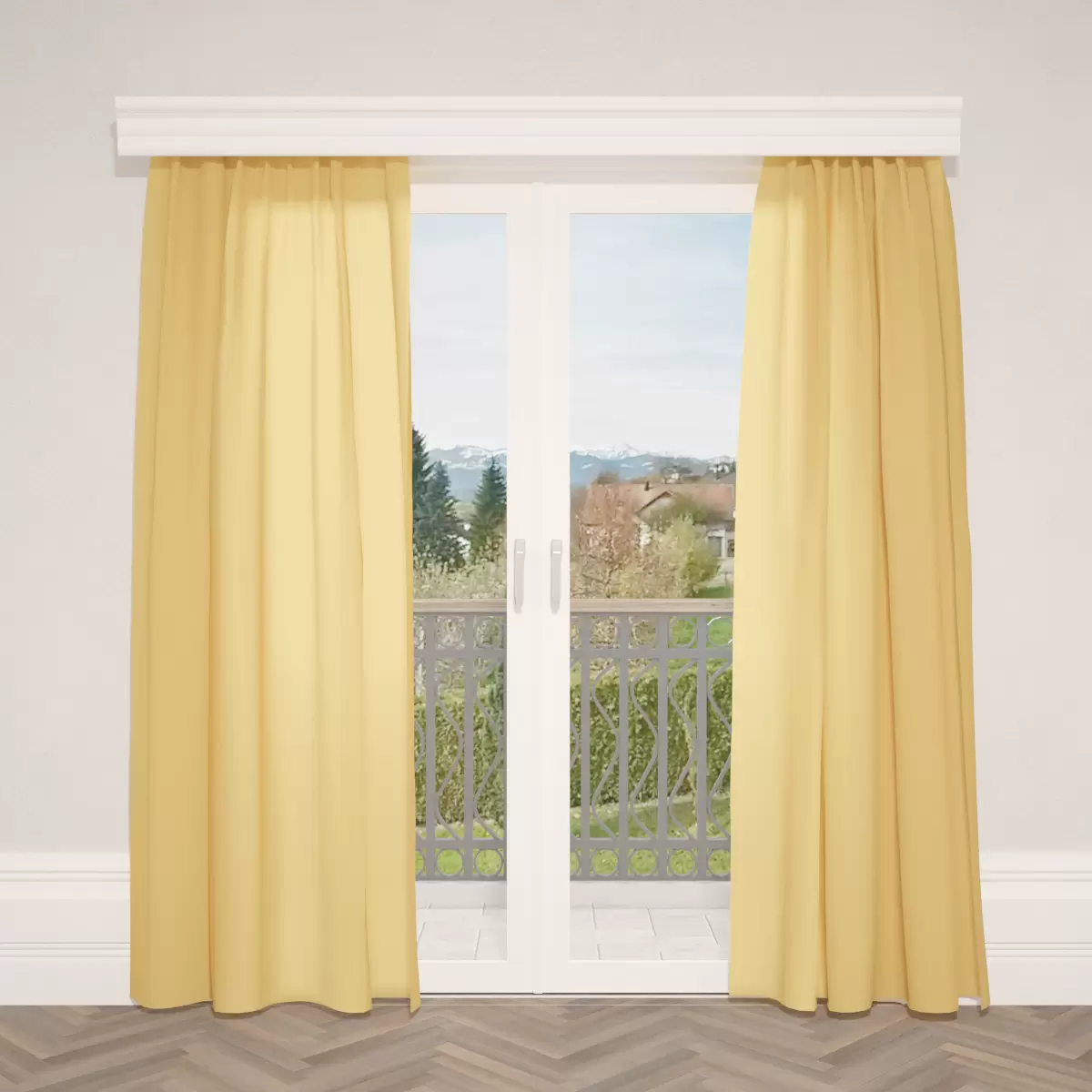 Nachtvorhang Satin gelb,gold