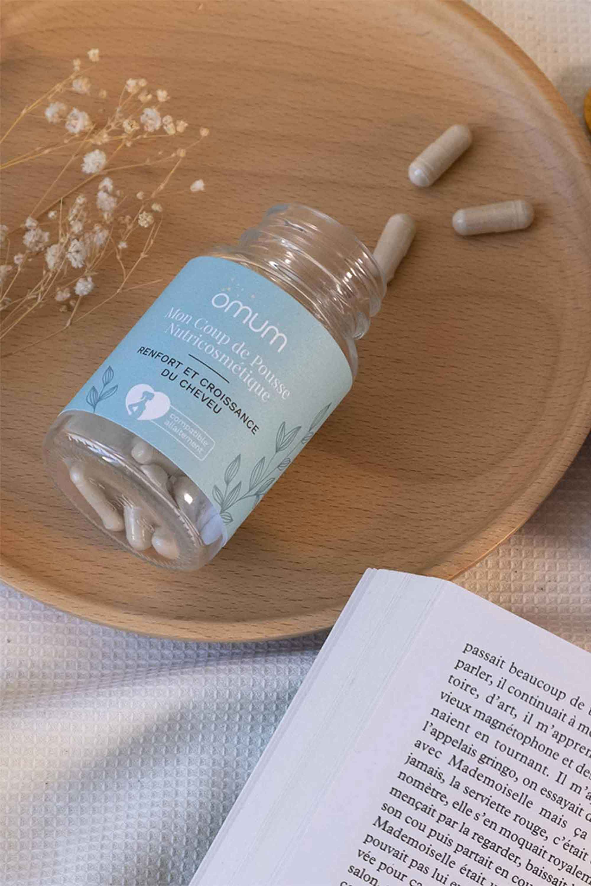 Omum Compléments Alimentaires croissance cheveux Mon Coup de Pousse Nutricosmétique-33.3 g