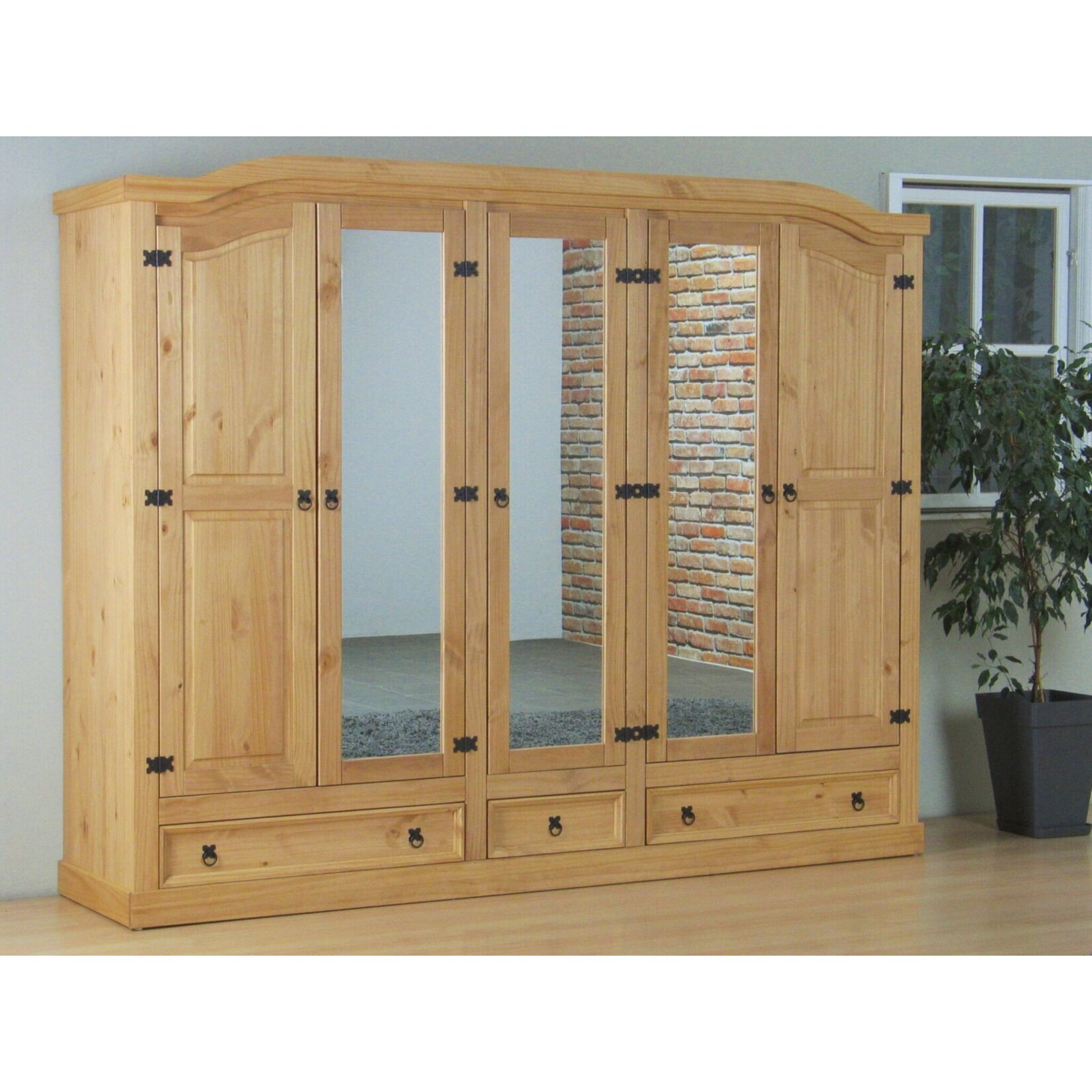 5 trg Kleiderschrank New Mexico (B)243 x (H)193 x (T)57cm