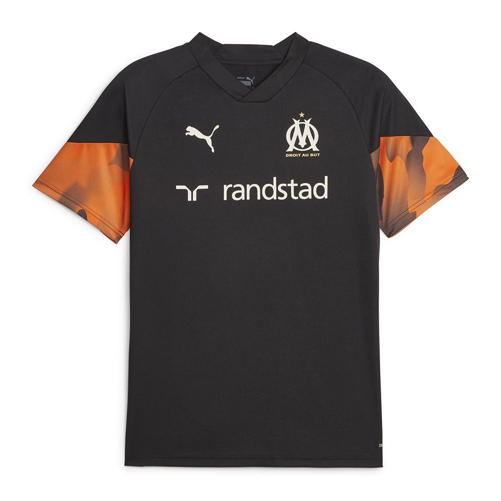 Puma OM TRG - Maillot Homme black/rickie orange