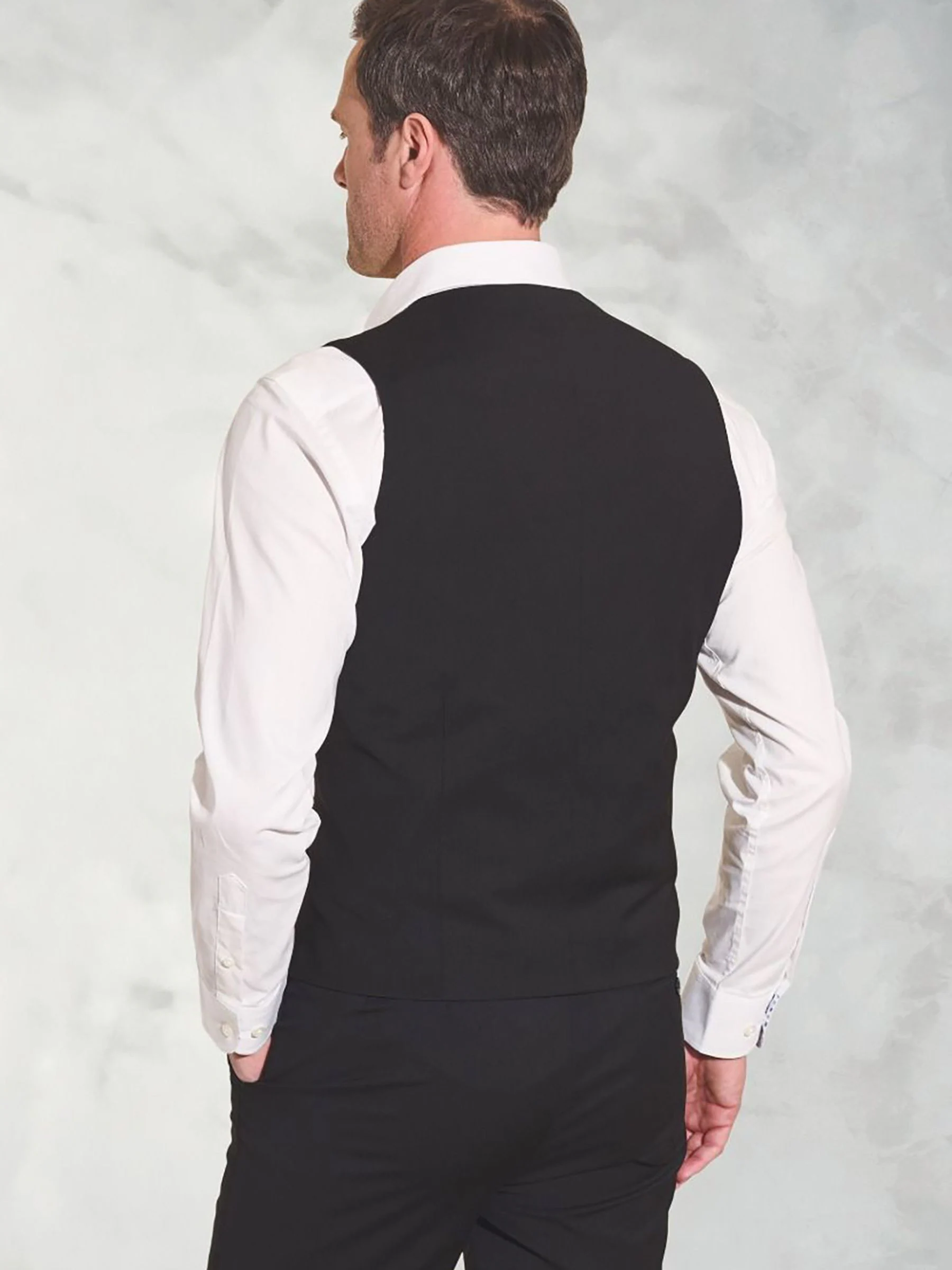Zwart - Brook Taverner Plain Suit Waistcoat