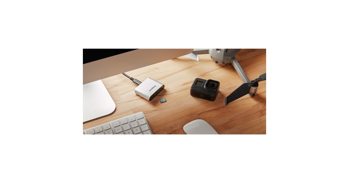 KingstonWorkflow microSD Reader kaartlezer  (Zilver/zwart)