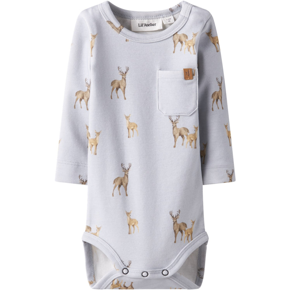 Køb Lil'Atelier Gray Dawn Deer Nbmlayo Geo Ls Slim Body Lil