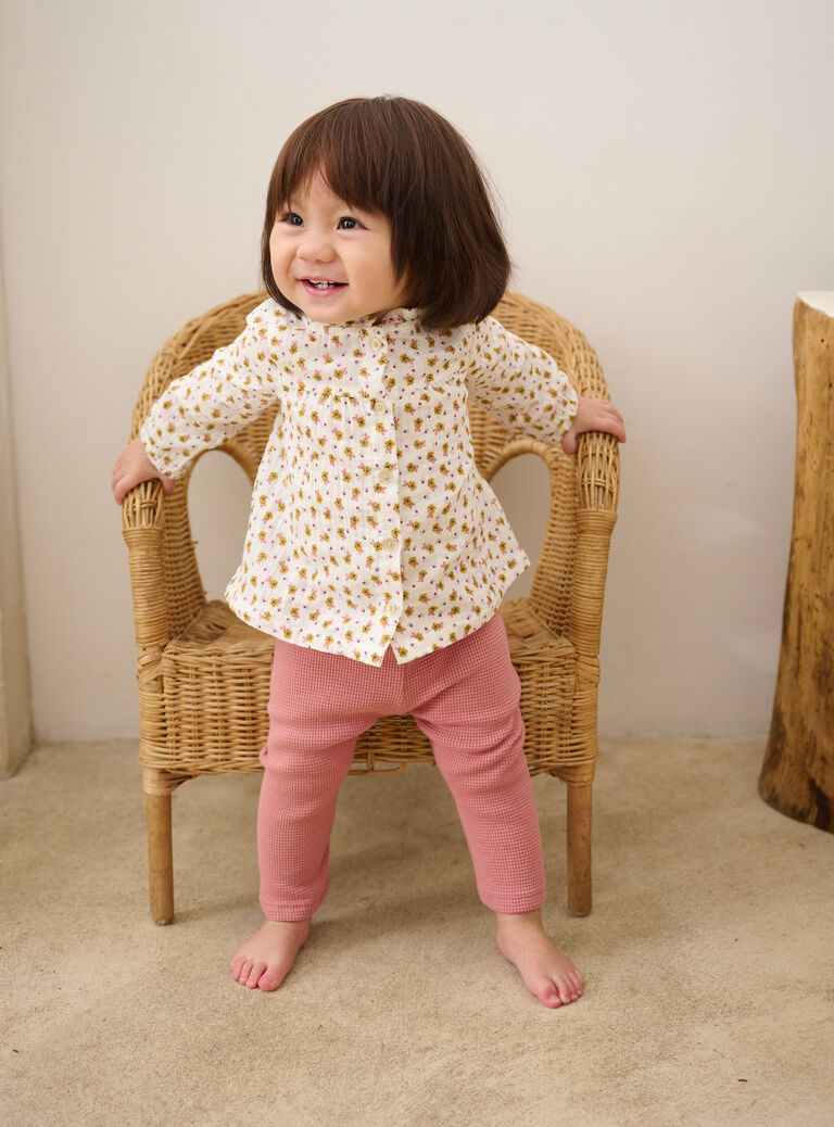 Ensemble à imprimé fleuri pour bébé fille