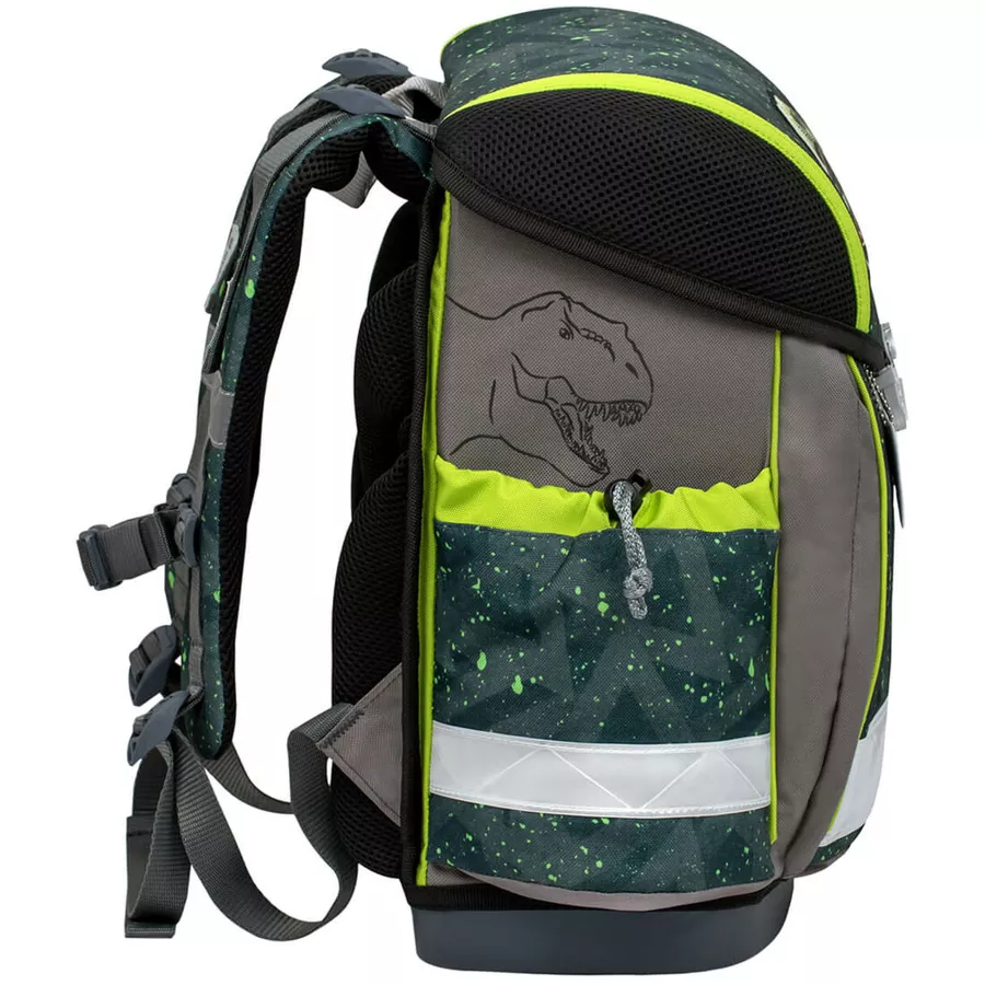 Belmil Schulranzen Classy Schulranzen Set 5-teilig mit Brustgurt T-Rex Roar