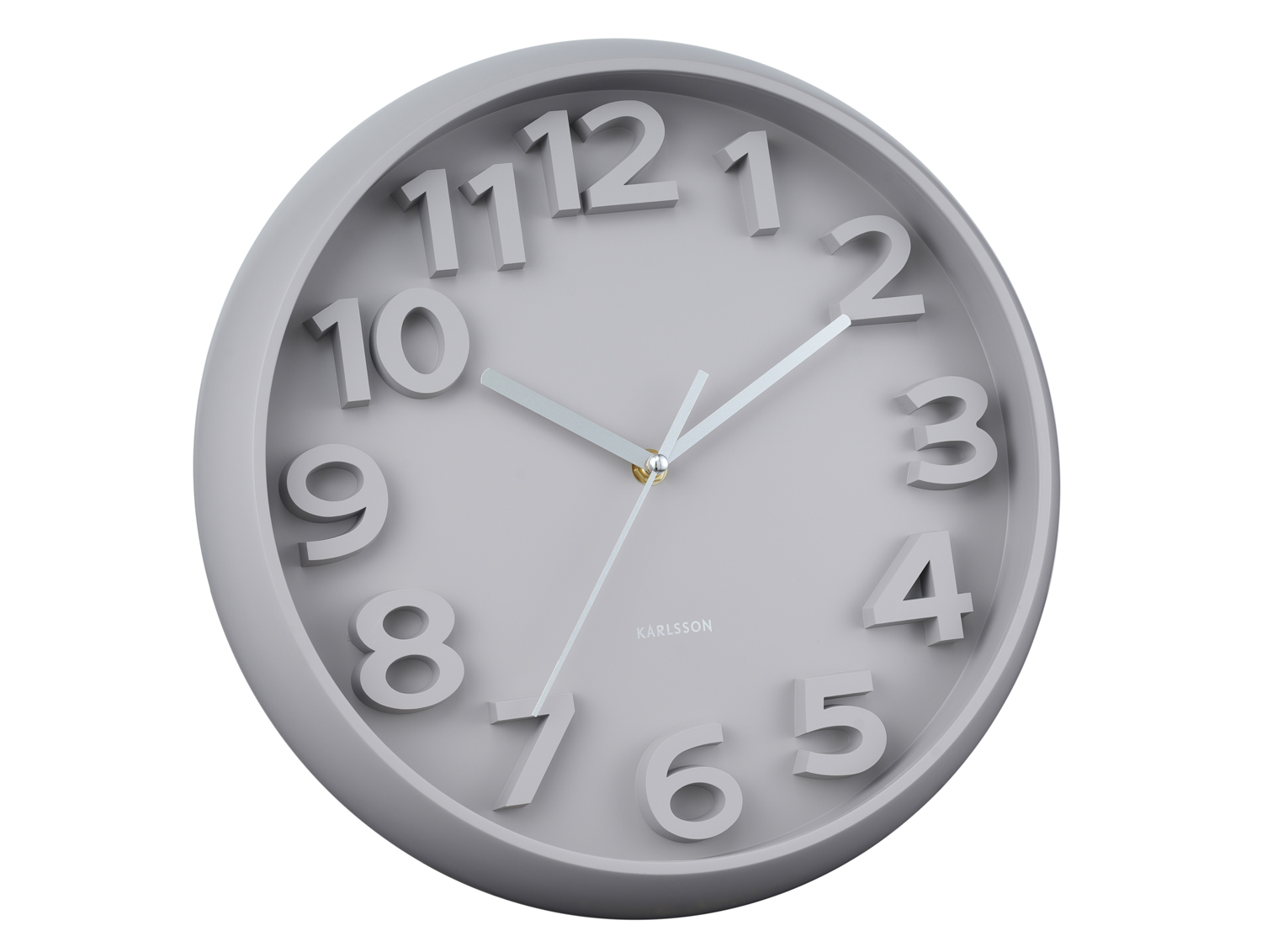 Wandklok Elevated Classic Numbers - Warmgrijs