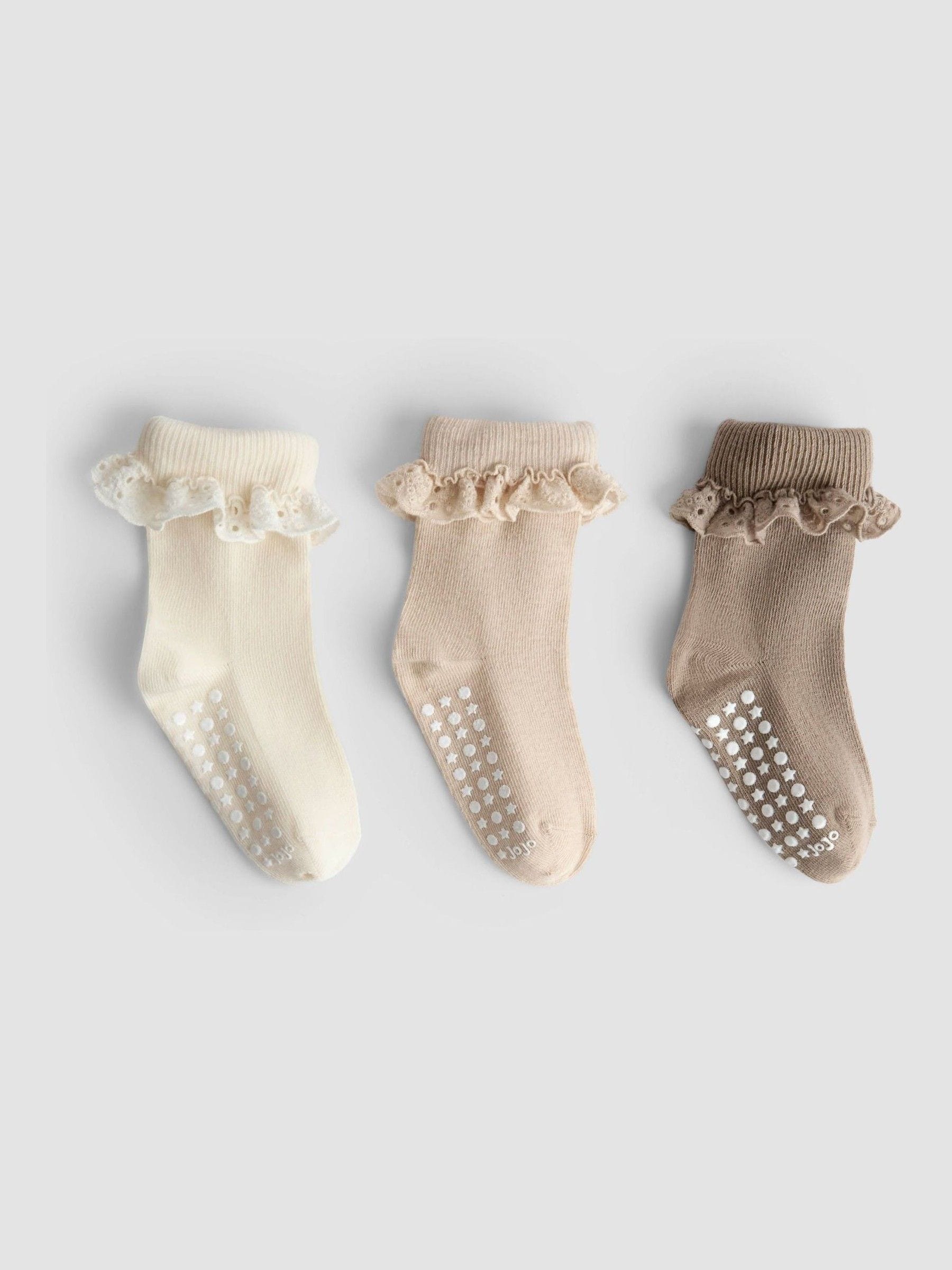 JoJo Maman Bébé 3-Pack Frill Socks