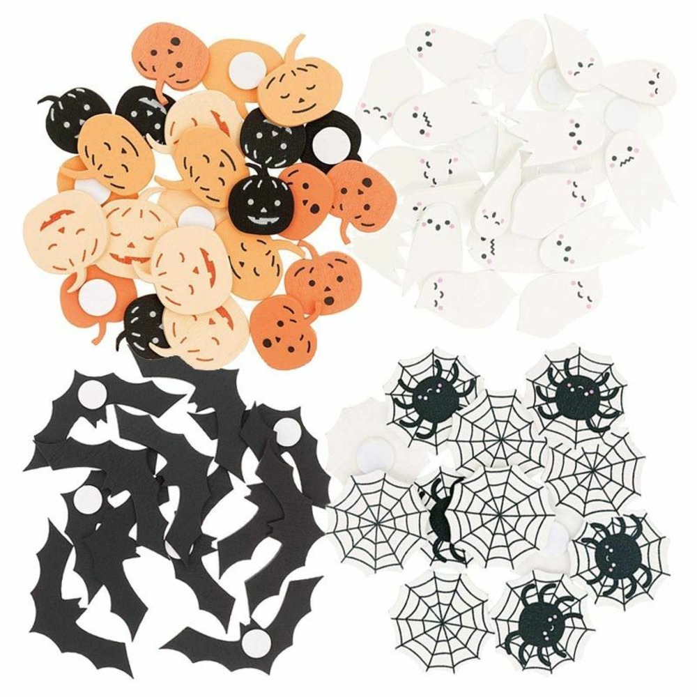 72 stickers en bois halloween