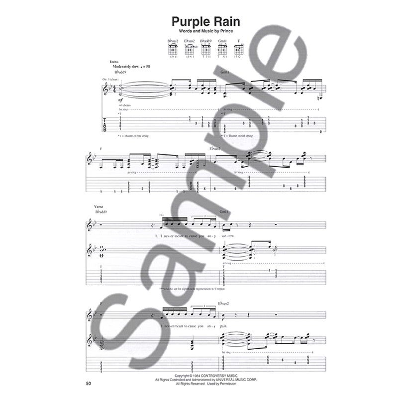 Hal Leonard - The Very Best of Prince - Guitar recorded songbook
