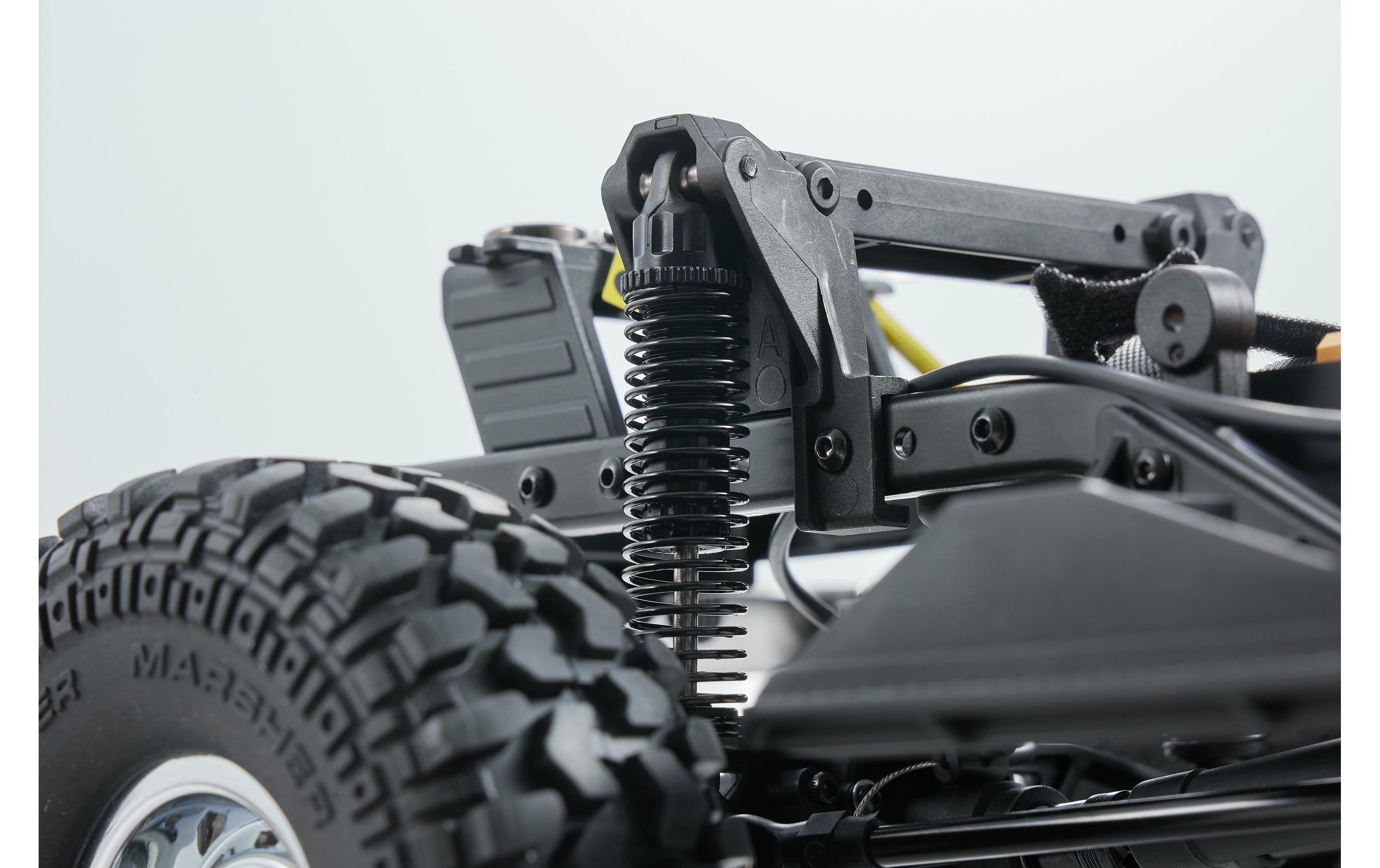 Scale Crawler FCX10 Chevrolet K5 Blazer Schwarz, ARTR, 1:10<br>Rock Crawler mit detaillierter Chevrolet Blazer Karosserie, 2-Gang Getriebe udn Differentialsperren