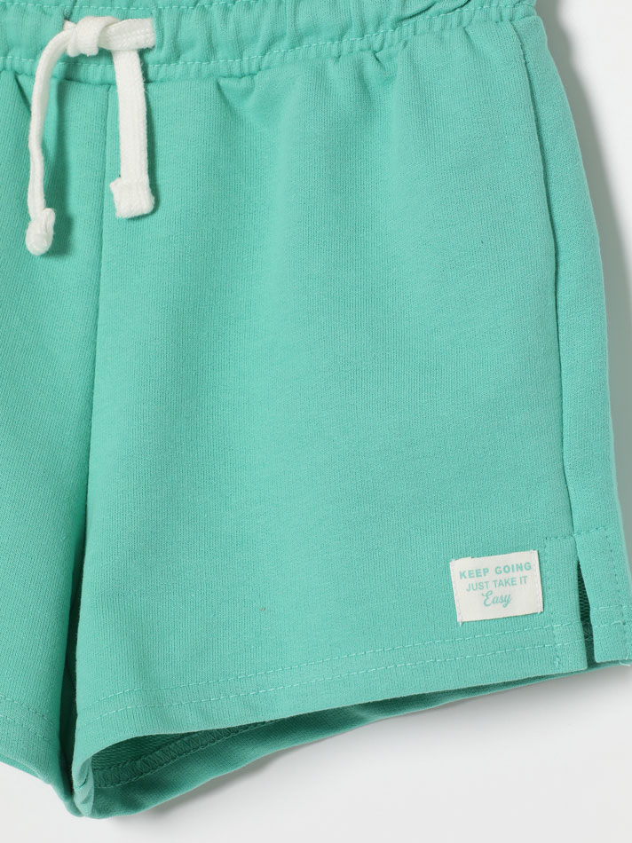 Conjunto de 2 shorts de lã polar lisos e básicos - Preto