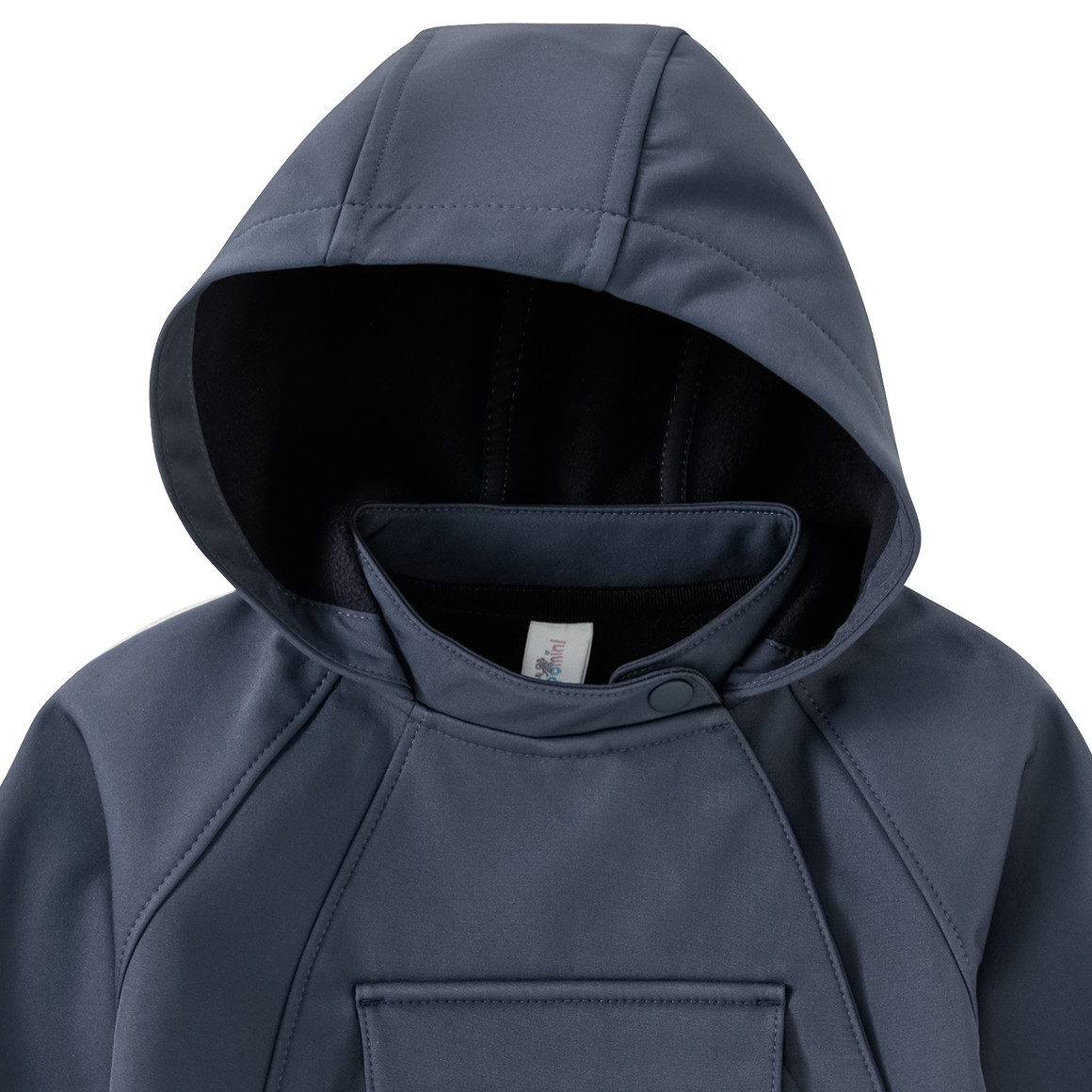 Topomini Baby Softshelljacke mit Kapuze blaugrau