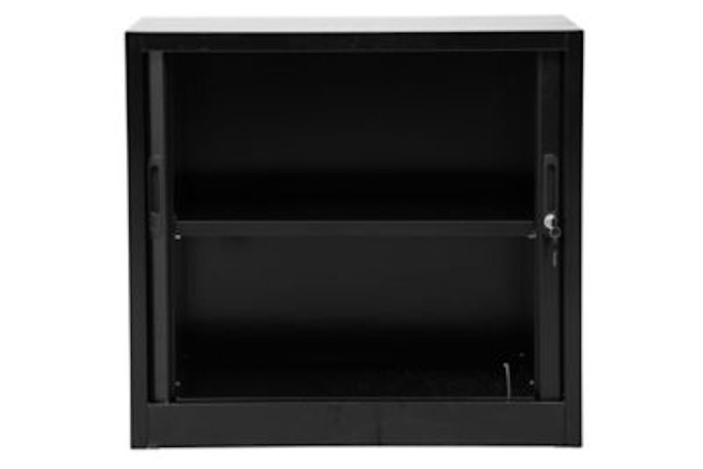 PROREGAL Rolluikkast Wezel 2 Plankhoogtes HxBxD 75 x 80 x 46 cm Zwart